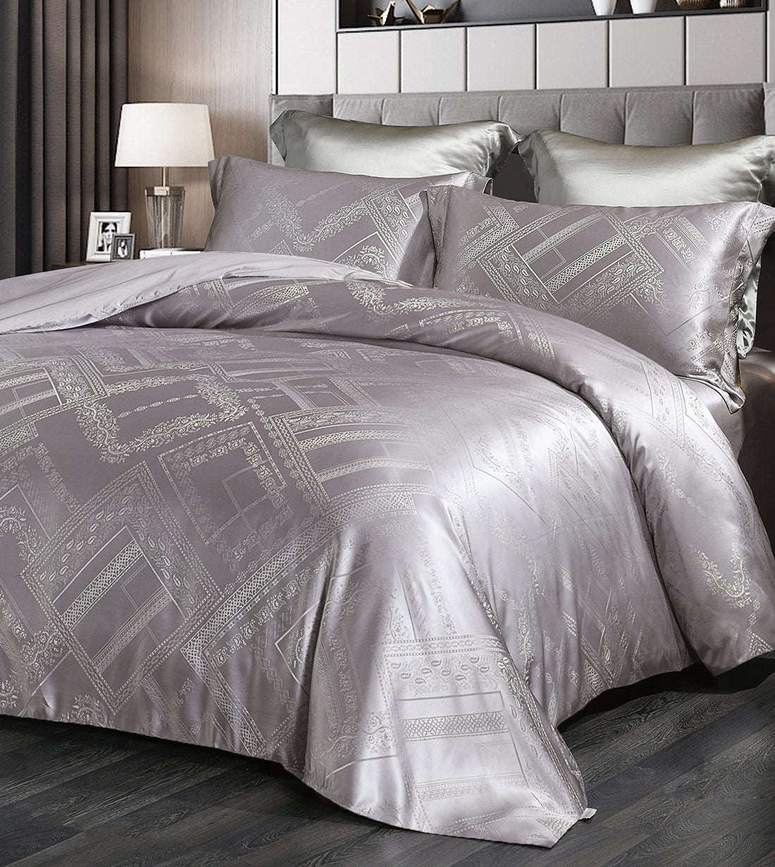 Catania 2500 Threads 100% Mulberry Silk Jacquard Series (JS038)