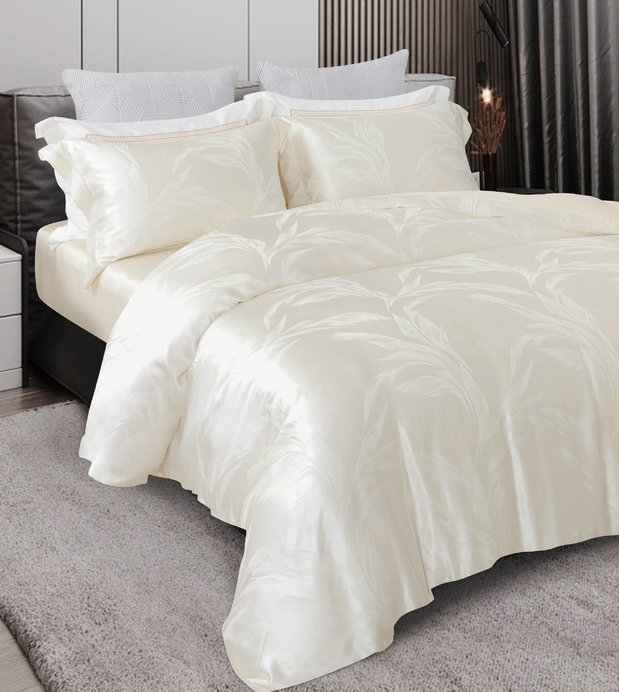 Catania 2500針100%真絲色織緹花禮盒套裝 (JS089)