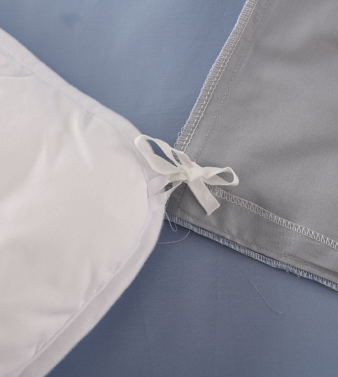 Sicili 1200 Threads Long-staple Cotton Solid Colour Series - Cerulean Blue with Diamond Grey (SP128)