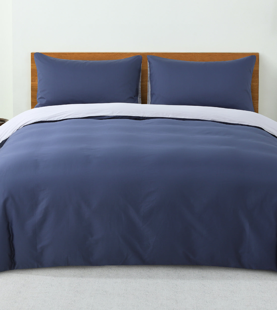 Sicili 1200 Threads Long-staple Cotton Solid Colour Series - Royal Blue with Elegant Grey (SP142)