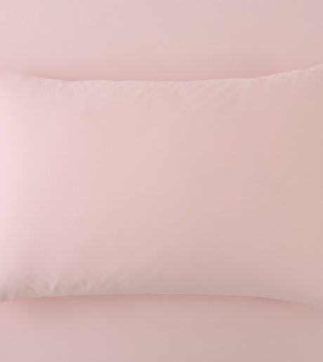 Sicili 1200 Threads Long-staple Cotton Solid Colour Fitted Sheet with Pillow Case - Coral Pink (SP144FDS)