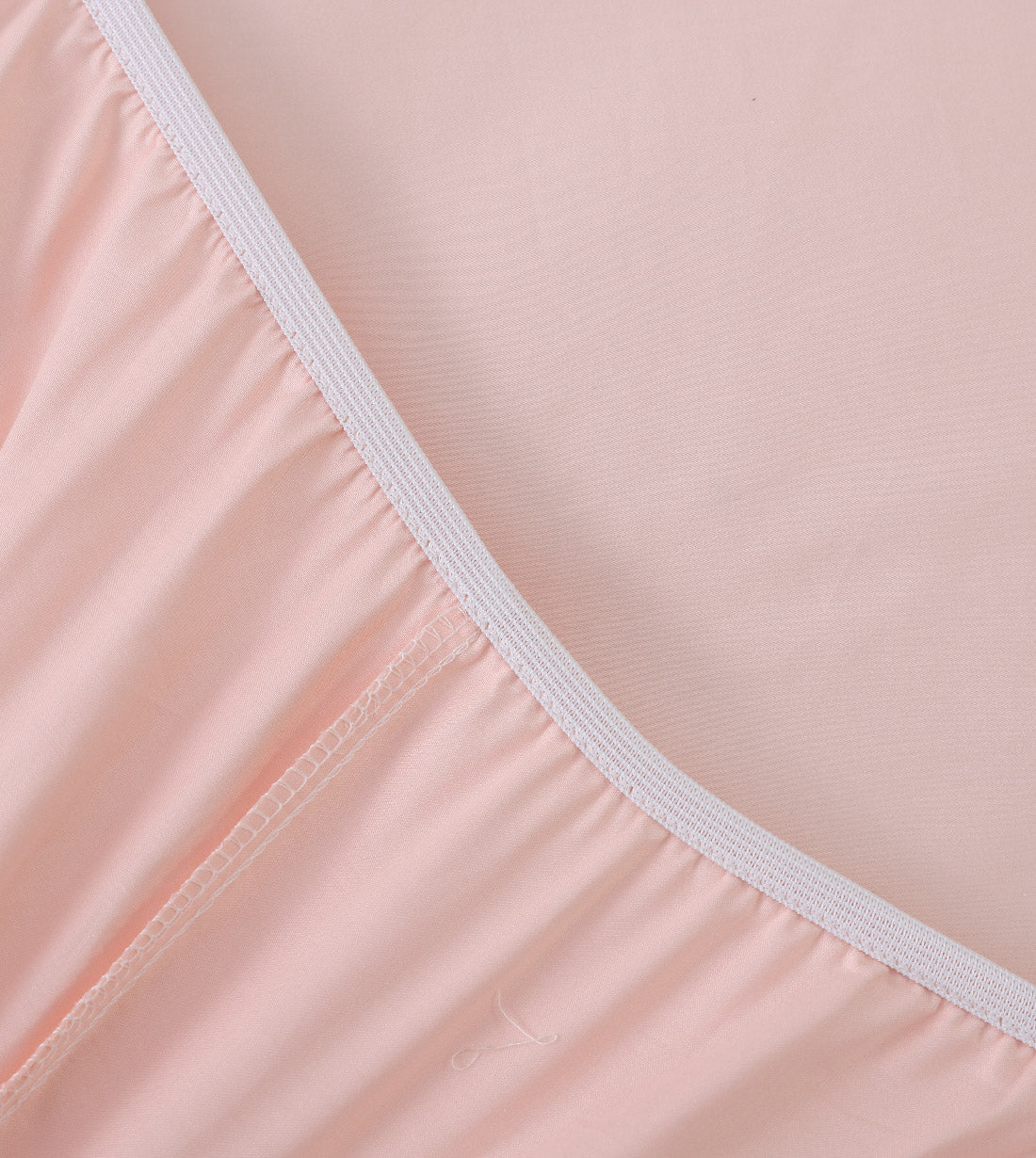 Sicili 1200 Threads Long-staple Cotton Solid Colour Fitted Sheet with Pillow Case - Coral Pink (SP144FDS)
