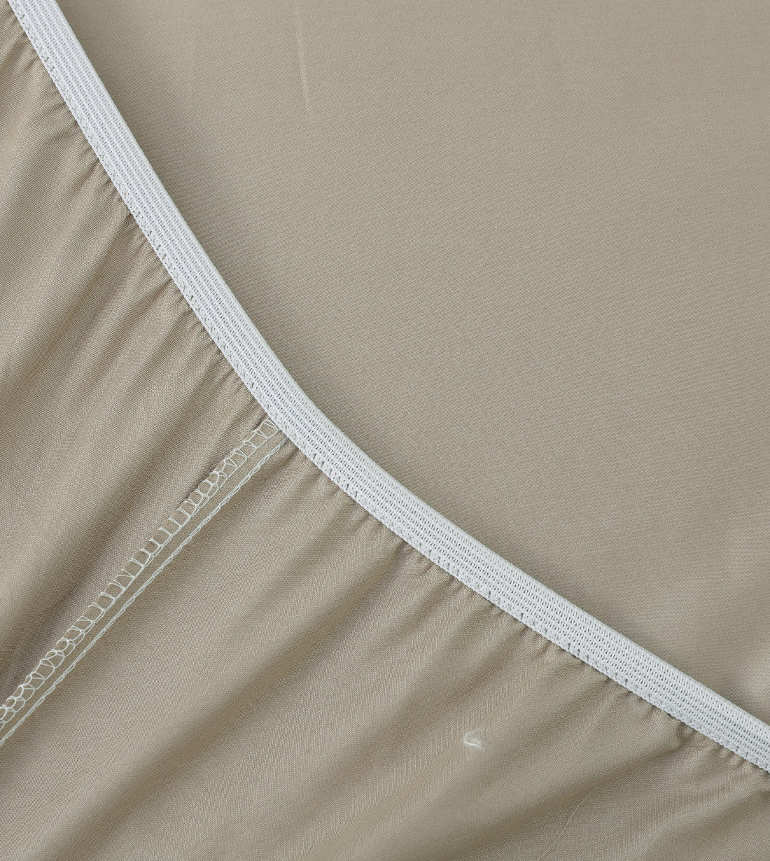 Sicili 1200 Threads Long-staple Cotton Solid Colour Fitted Sheet with Pillow Case - Iced coffee (SP145FDS)