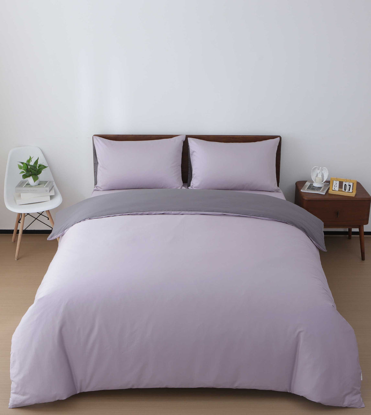 Sicili 1200 Threads Long-staple Cotton Solid Colour Series - Pale Lavender with Mauve (SP146)