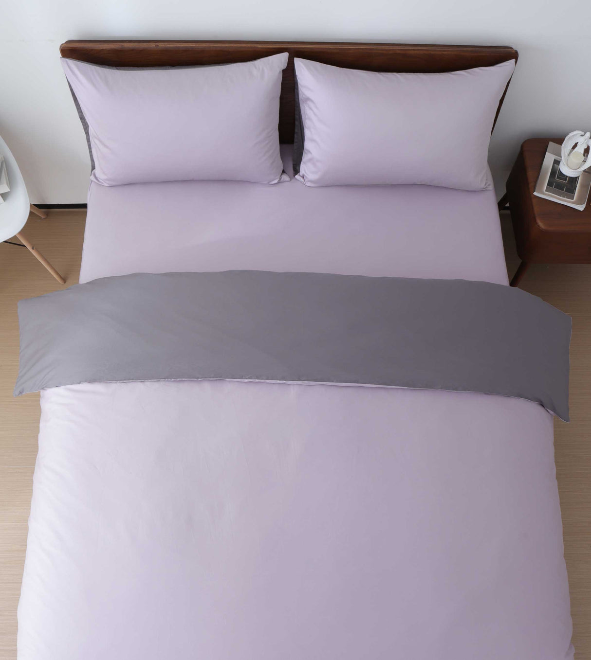 Sicili 1200 Threads Long-staple Cotton Solid Colour Series - Pale Lavender with Mauve (SP146)