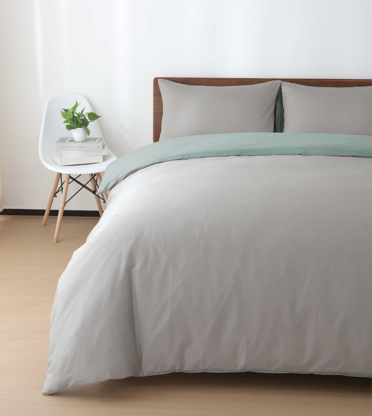 Sicili 1200 Threads Long-staple Cotton Solid Colour Series - Silver Grey with Linen Green (SP147)
