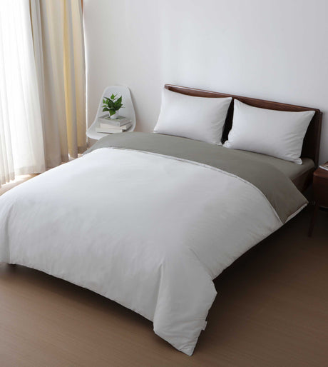 Sicili 1200 Threads Long-staple Cotton Solid Colour Series - Off-white with Metallic Silver (SP148)