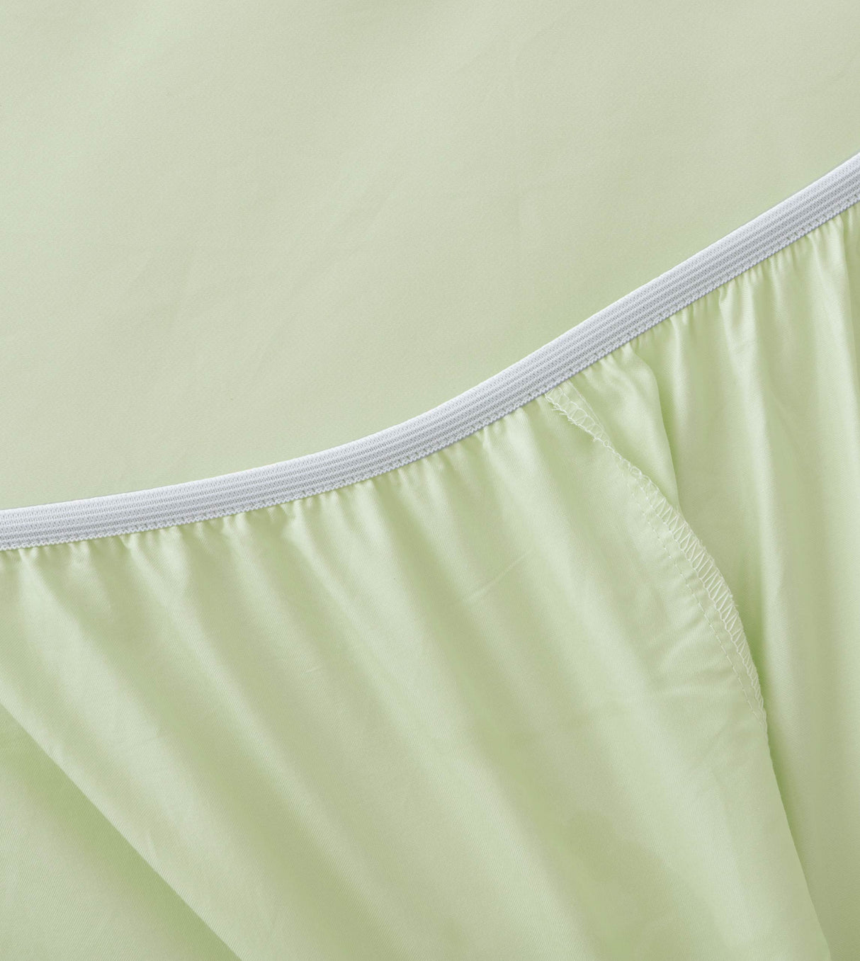 Sicili 1200針純色長絨棉床笠連枕袋 - 蘭苕綠 (SP149FDS)