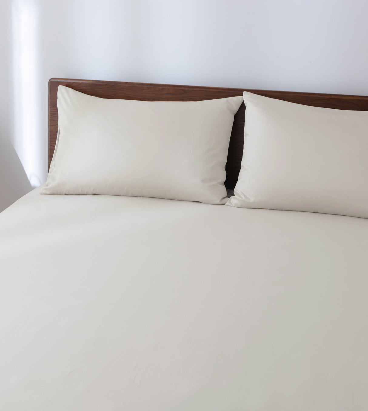 新年限定套裝-Sicili 1200針純色長絨棉床笠連枕袋 - 輕紗灰 (SP150FDS) 配 竹纖維抗菌爽膚被 (NP000BAQ) *套裝內已附送枕袋保護套1件