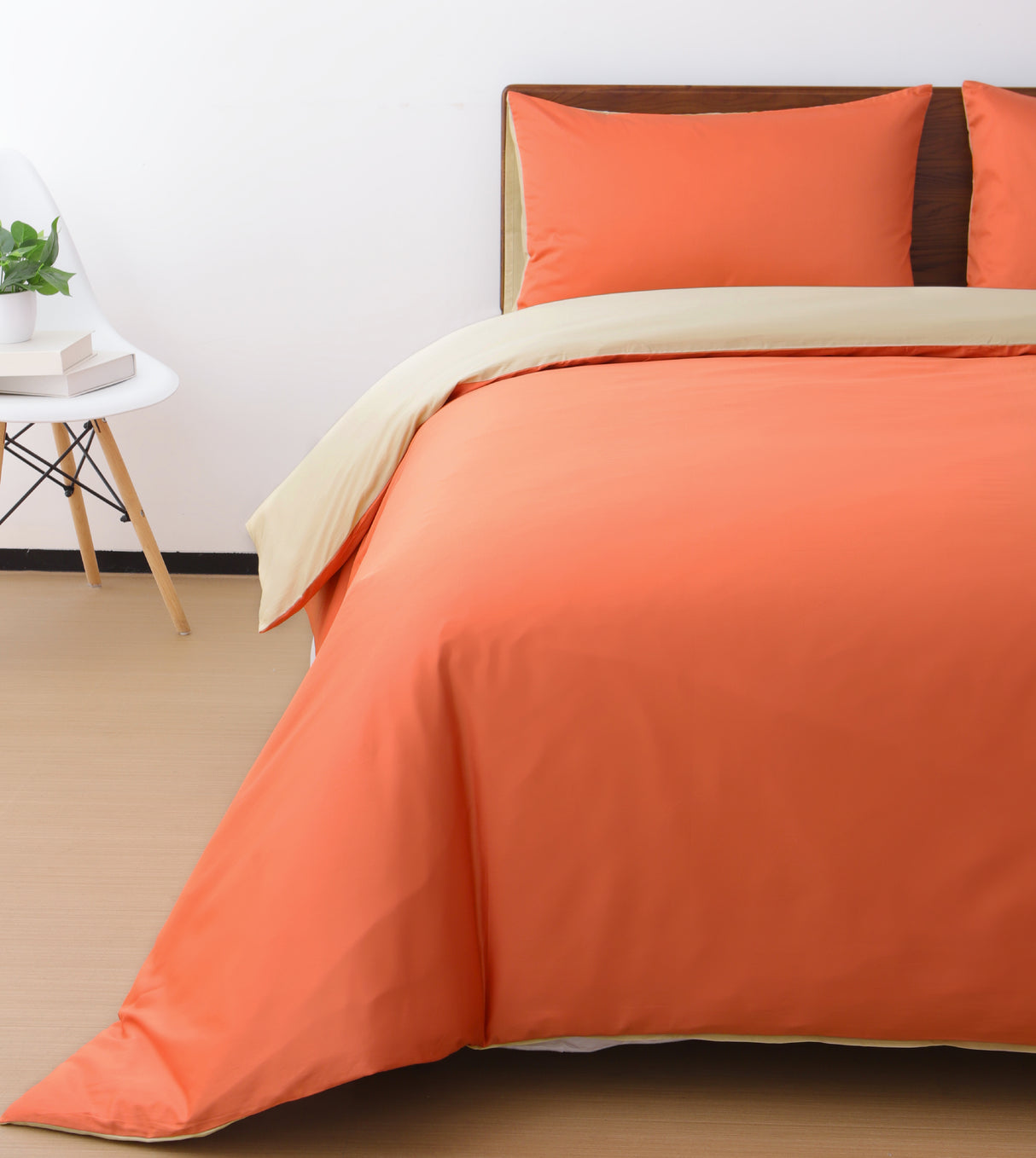 Sicili 1200 Threads Long-staple Cotton Solid Colour Series - Mandarin with Sand Color (SP155)