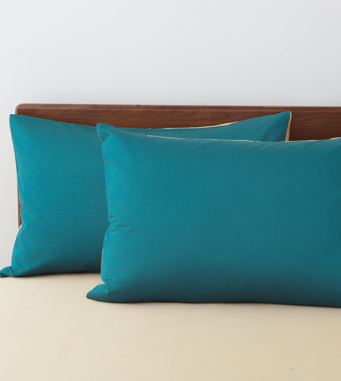 Sicili 1200針純色長絨棉系列 - 沙色配墨青色 (SP157)