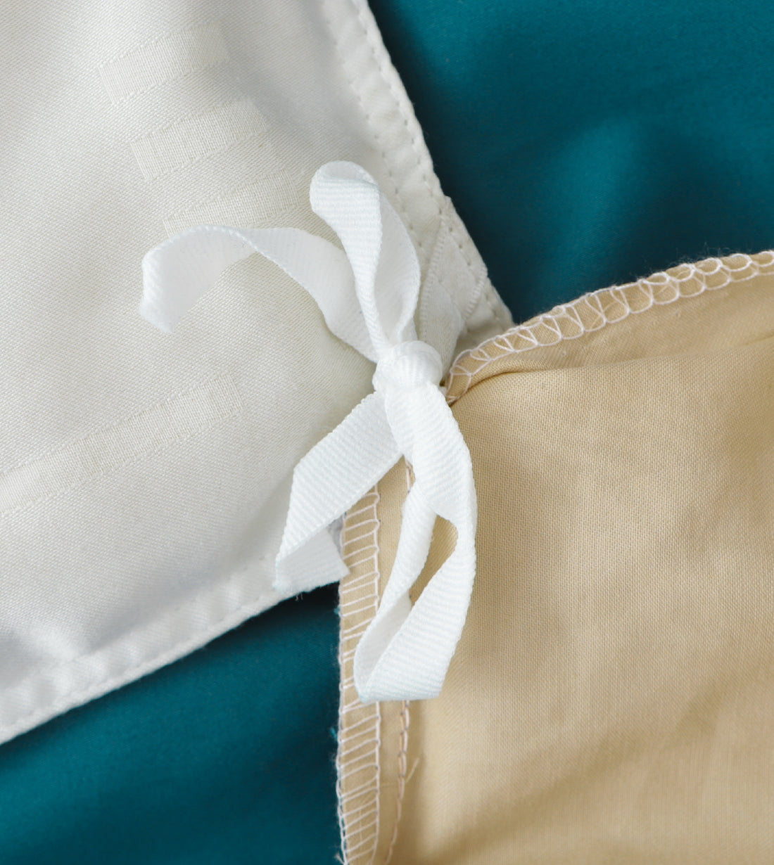 Sicili 1200針純色長絨棉系列 - 沙色配墨青色 (SP157)