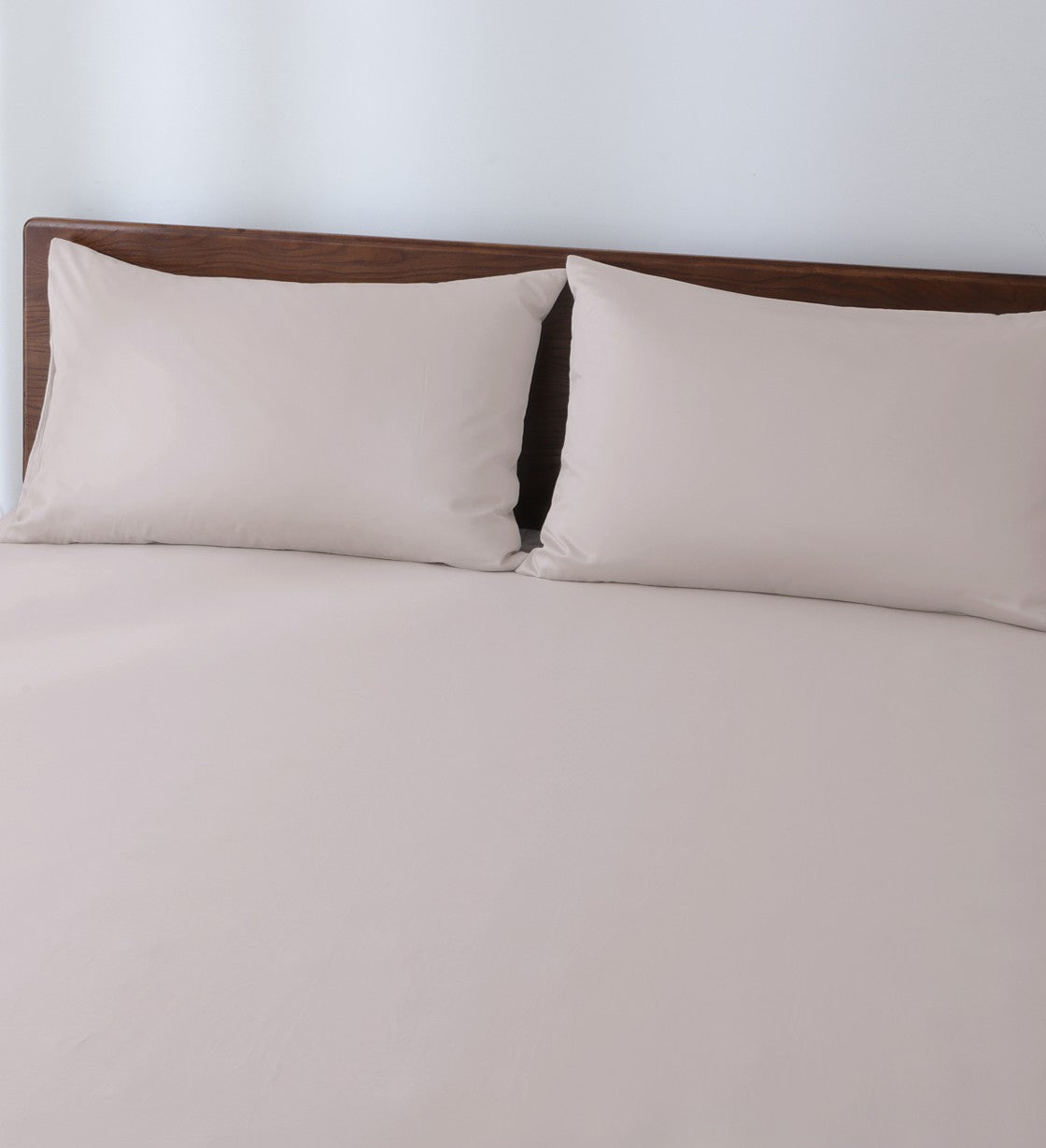 Sicili 1200 Threads Long-staple Cotton Solid Colour Fitted Sheet with Pillow Case - Oatmeal Pinkish Grey (SP168FDS)