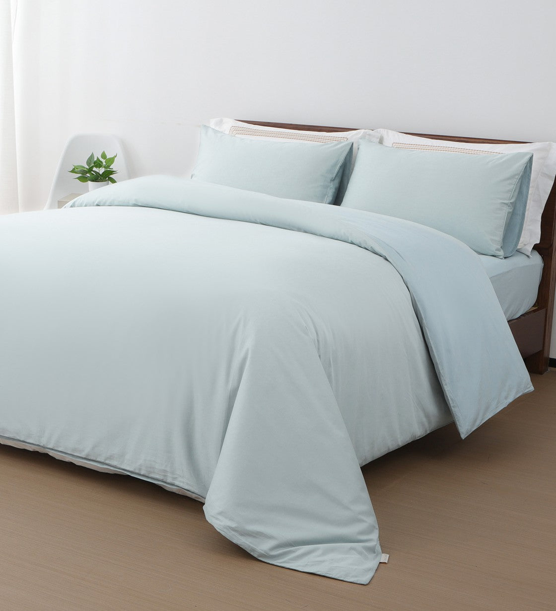 Sicili 1200 Threads Long-staple Cotton Solid Colour Series - Light blue with Mist Water Blue (SP169)