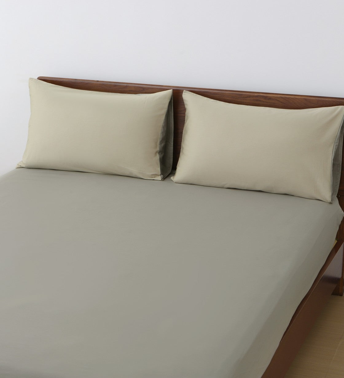 Sicili 1200 Threads Long-staple Cotton Solid Colour Series - Pale Sage with Rikyu Grey (SP170))