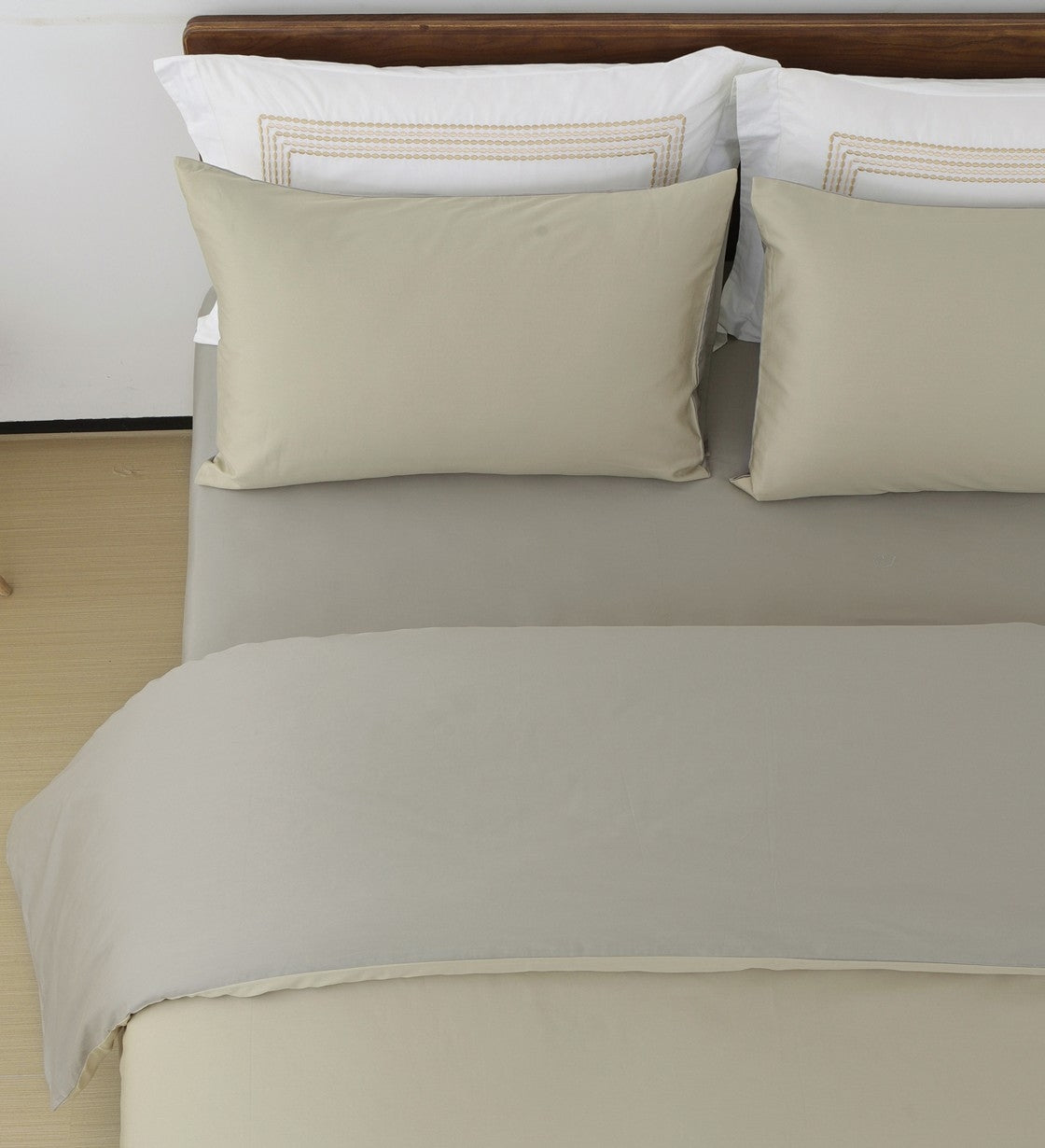 Sicili 1200 Threads Long-staple Cotton Solid Colour Series - Pale Sage with Rikyu Grey (SP170))