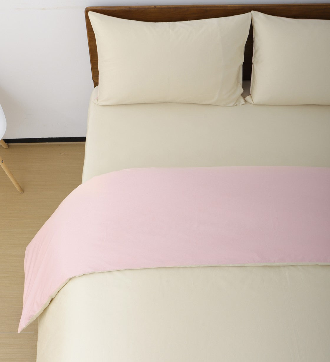 Sicili 1200 Threads Long-staple Cotton Solid Colour Series - Peach Pearl Pink with Light Cream (SP171)