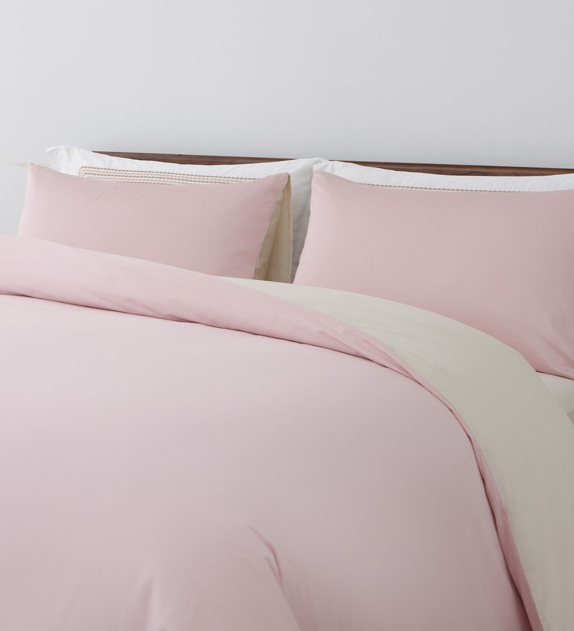 Sicili 1200 Threads Long-staple Cotton Solid Colour Series - Peach Pearl Pink with Light Cream (SP171)