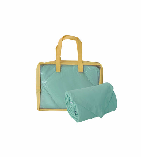Casablanca Soybean Washable Summer Quilt - Mint Green and Milktea Beige(SQ352)