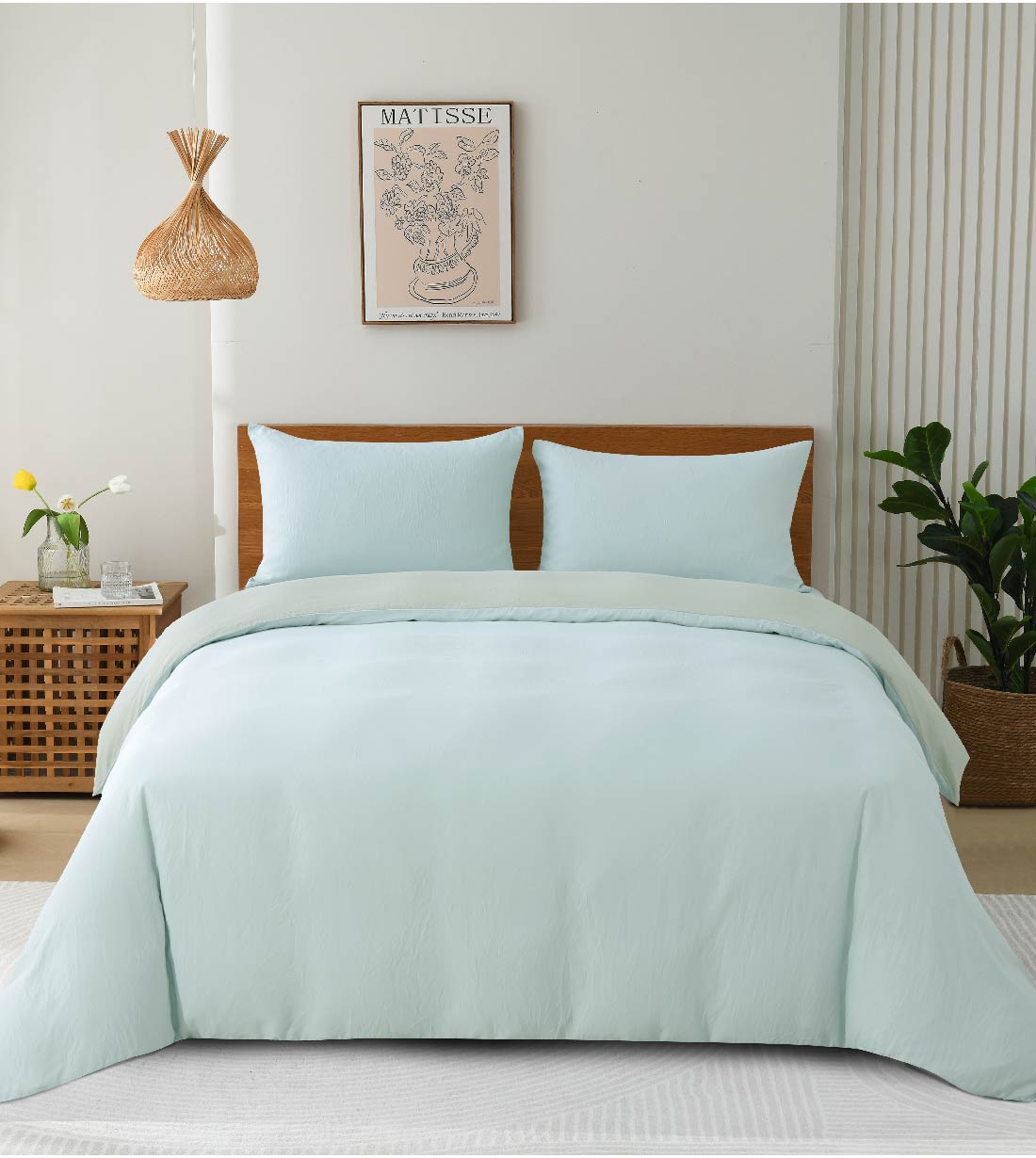 Sicili 1200 Threads IceFlow Series - Misty Blue with Pale Green (TP105)