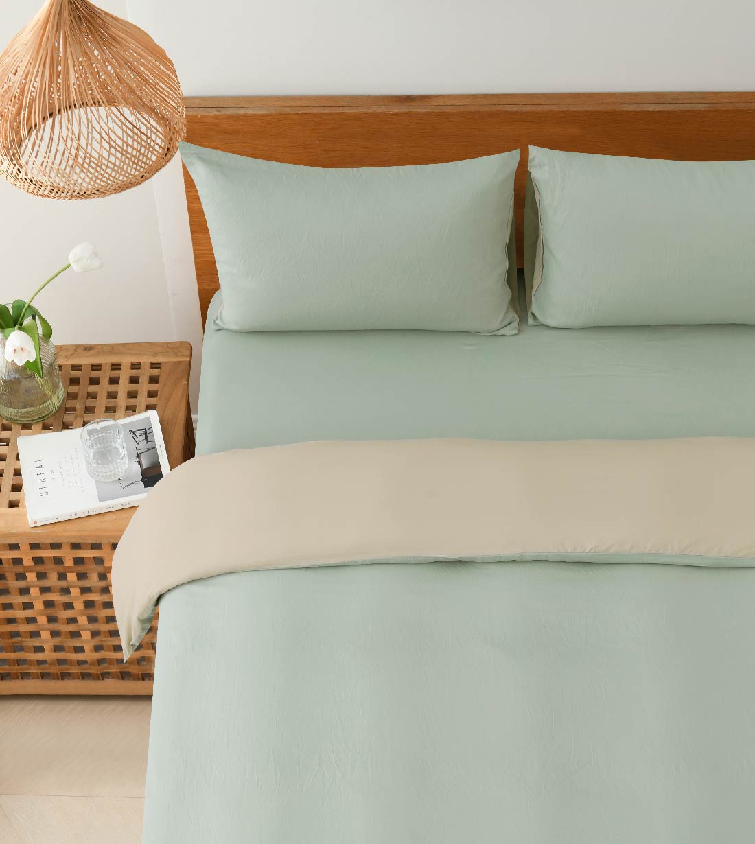 Sicili 1200 Threads IceFlow Series - Pale Green with Ash Grey (TP107)