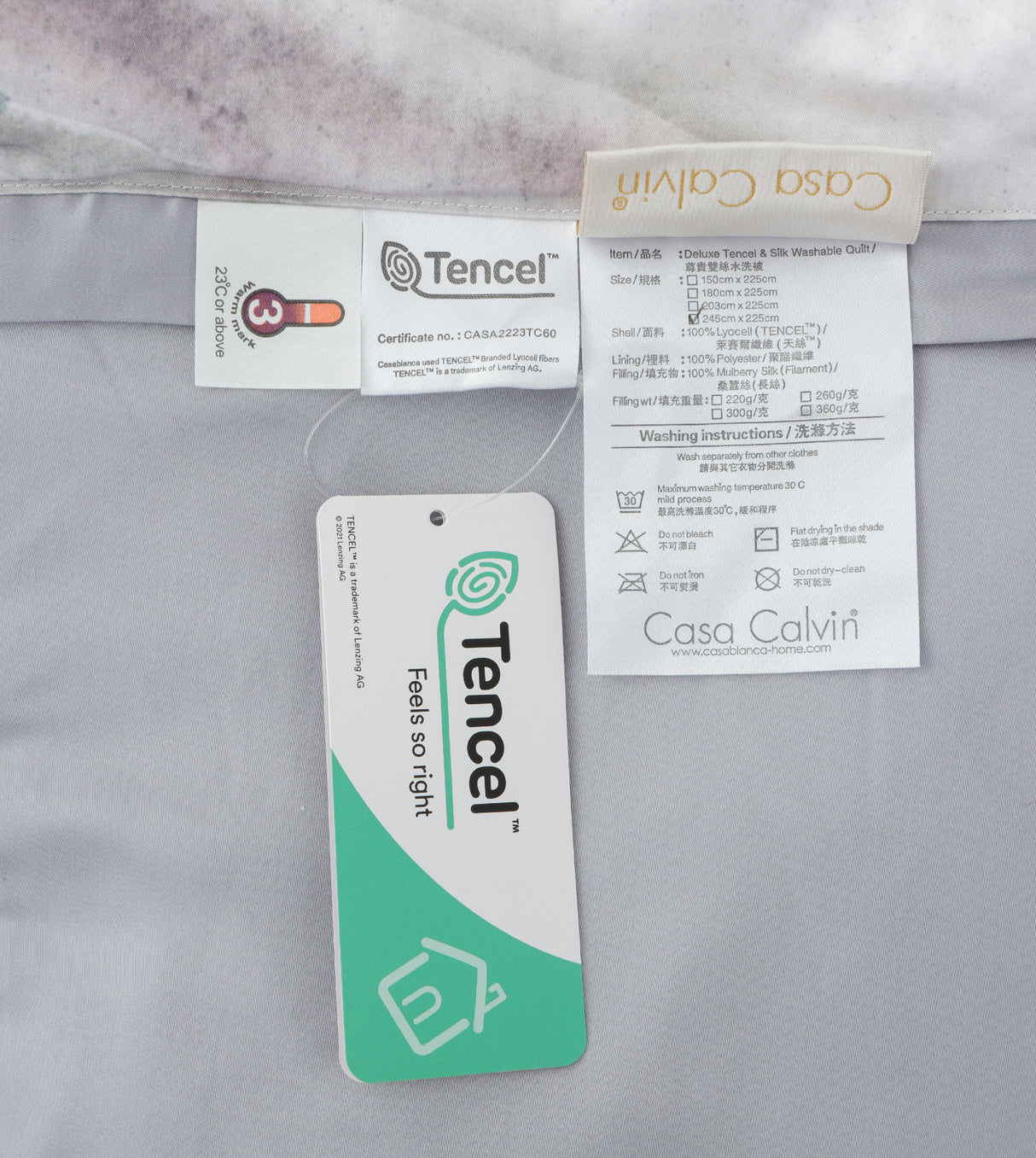 Deluxe TENCEL™ & Silk Washable Quilt (TT201SWQ)