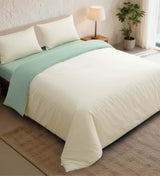 Sicili 1200針純色長絨棉系列 - 鵠白配水綠色 (SP156)