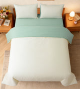 Sicili 1200針純色長絨棉系列 - 鵠白配水綠色 (SP156)