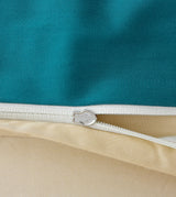 Sicili 1200針純色長絨棉系列 - 沙色配墨青色 (SP157)