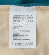 Sicili 1200針純色長絨棉系列 - 沙色配墨青色 (SP157)