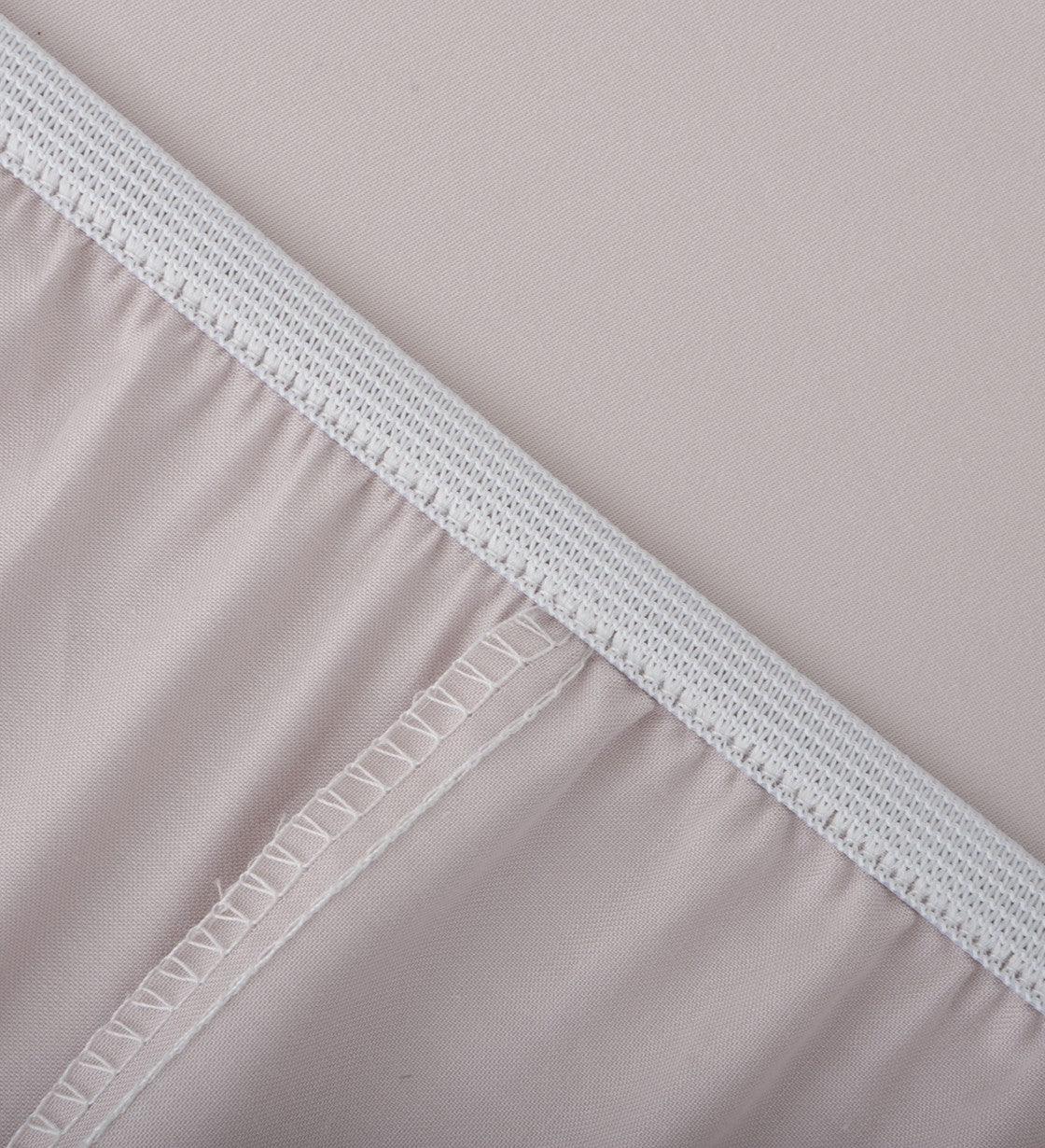 Sicili 1200 Threads Long-staple Cotton Solid Colour Fitted Sheet with Pillow Case - Oatmeal Pinkish Grey (SP168FDS)