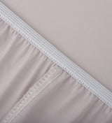 Sicili 1200 Threads Long-staple Cotton Solid Colour Fitted Sheet with Pillow Case - Oatmeal Pinkish Grey (SP168FDS)