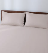 Sicili 1200 Threads Long-staple Cotton Solid Colour Fitted Sheet with Pillow Case - Oatmeal Pinkish Grey (SP168FDS)