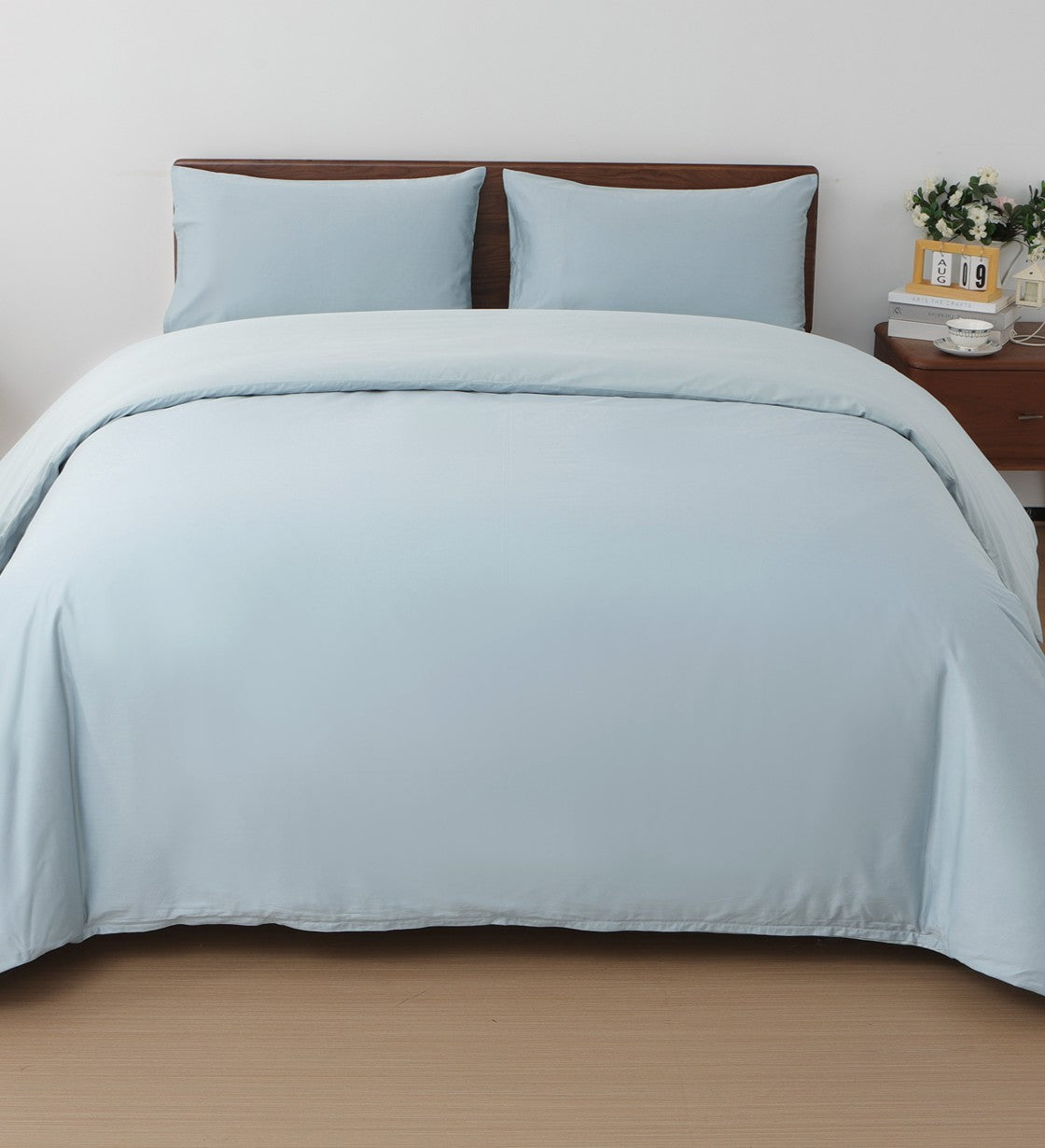 Sicili 1200 Threads Long-staple Cotton Solid Colour Series - Light blue with Mist Water Blue (SP169)