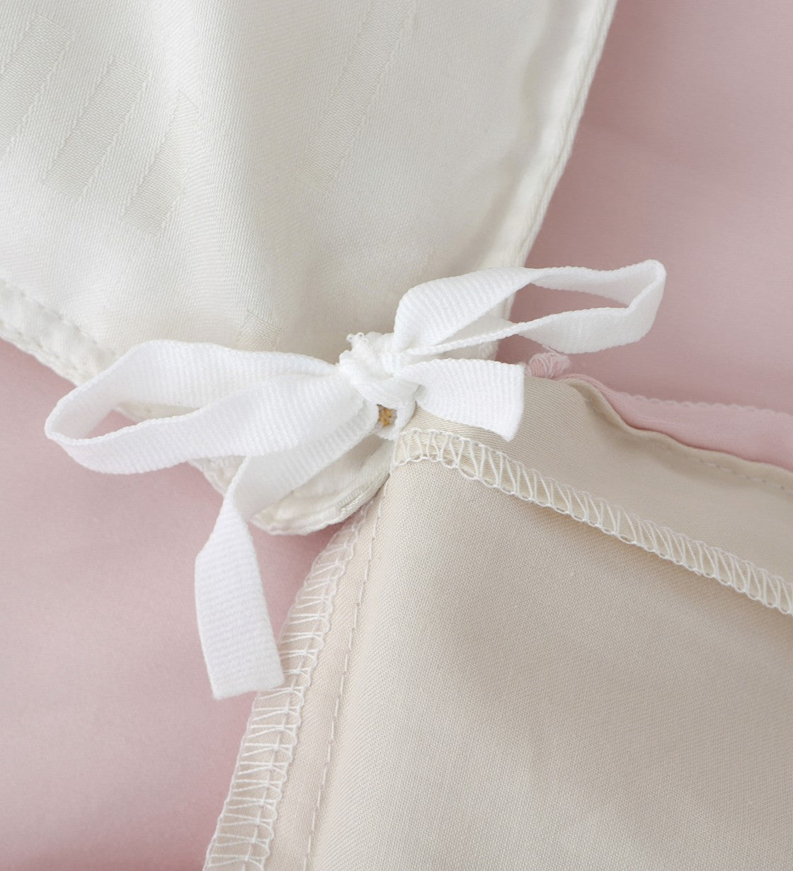 Sicili 1200 Threads Long-staple Cotton Solid Colour Series - Peach Pearl Pink with Light Cream (SP171)