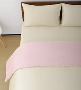 Sicili 1200 Threads Long-staple Cotton Solid Colour Series - Peach Pearl Pink with Light Cream (SP171)