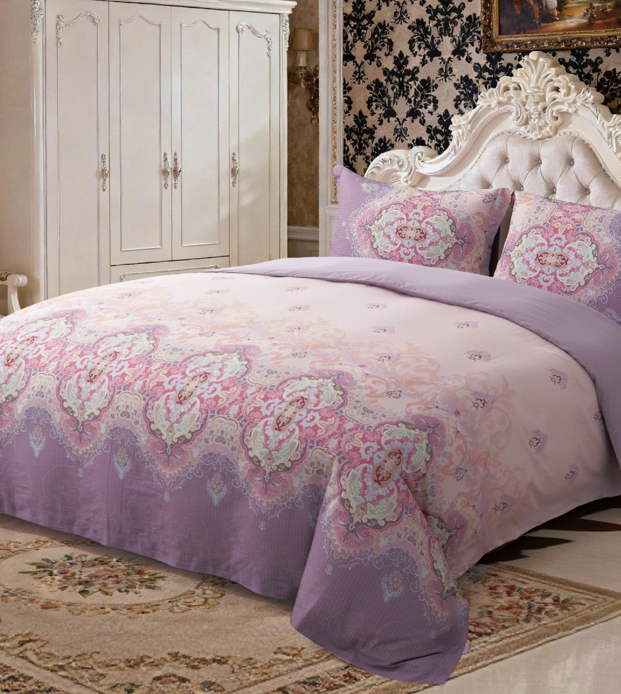 Toscana 1200針長絨棉活性印花貢緞系列 (TF038)